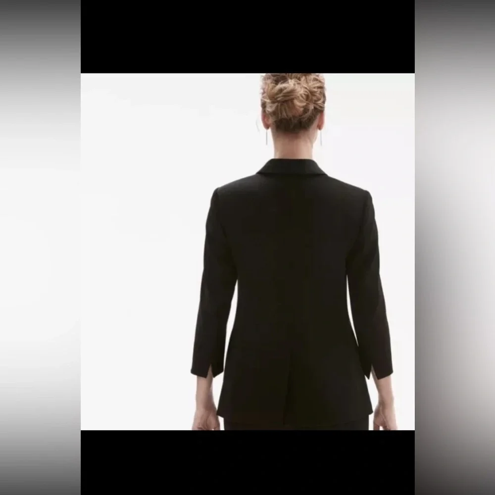 MM LaFleur Carson 2.0 Black Blazer Size 0 Career Work Office Minimalist - Picture 11 of 14